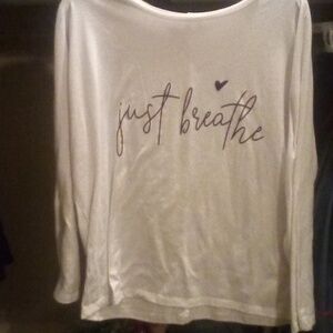 Long sleeve shirt with writing